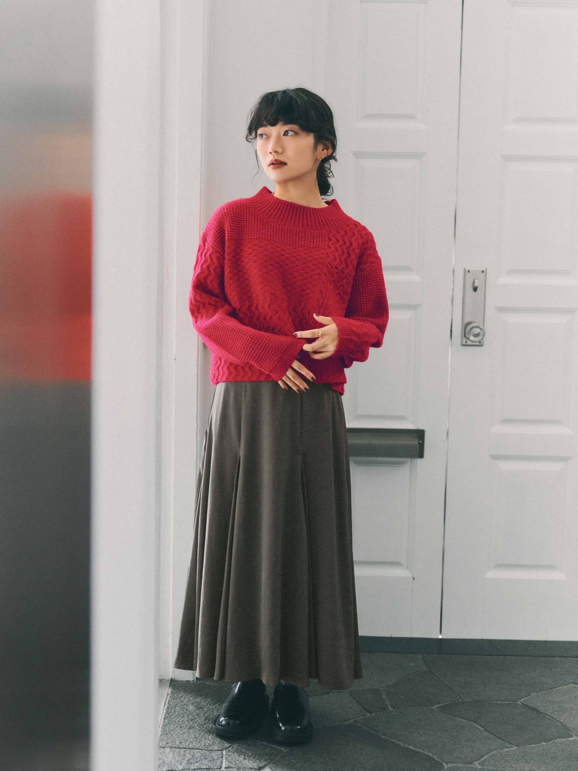 パターンミックスニット | 小柄・低身長女性向けファッション通販