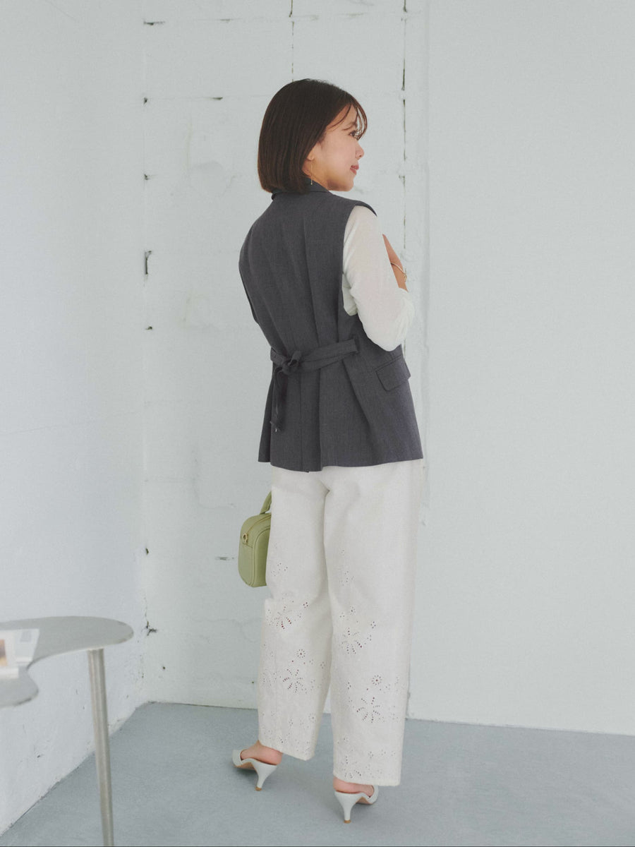 ウールツイルシングルテーラードジレ　[通常]