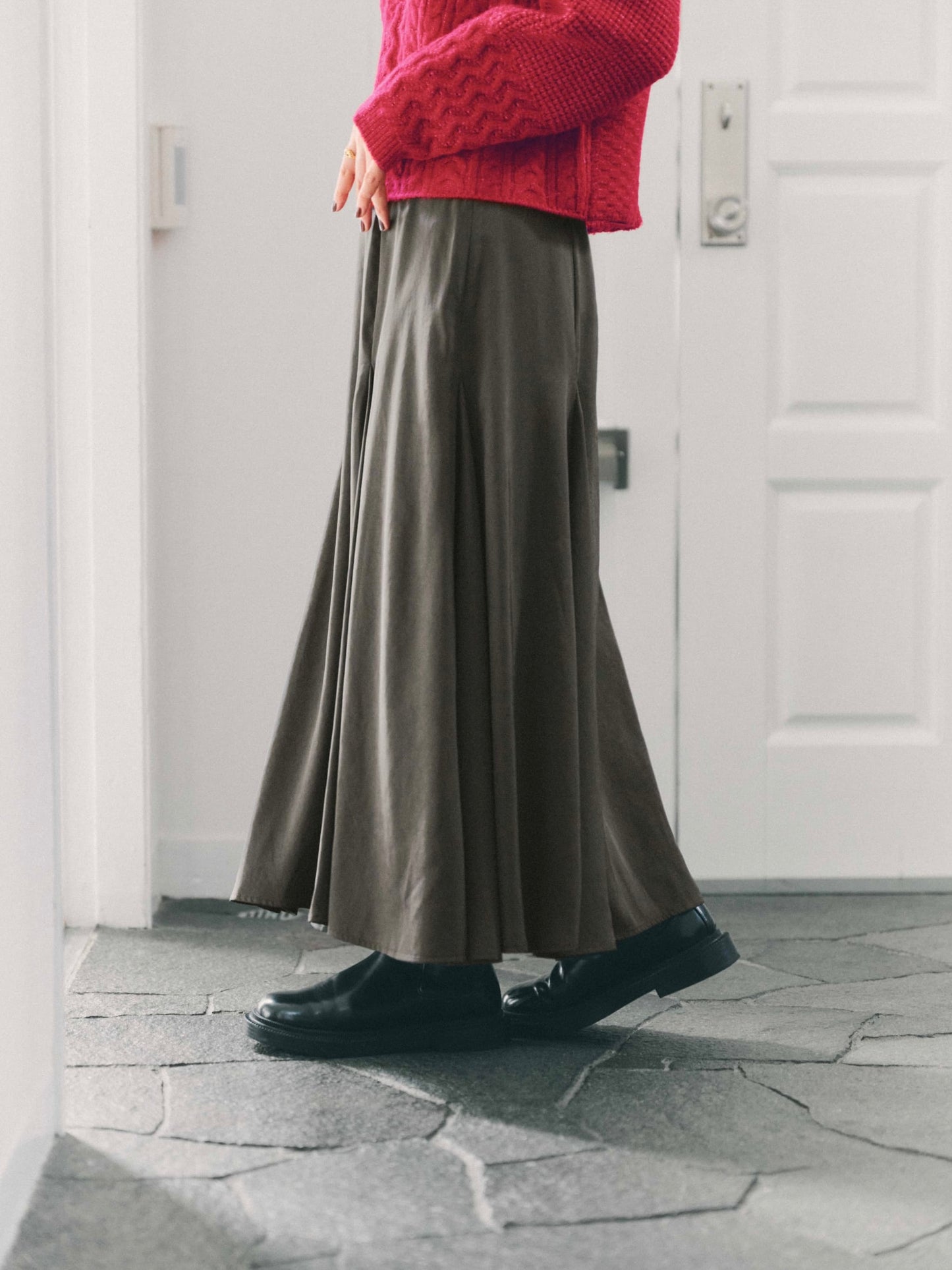 グロッシーボリュームフレアスカート　[通常]