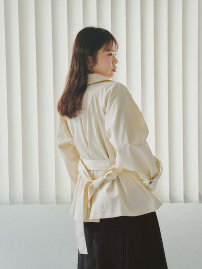 バックタックミドルトレンチコート　[通常]