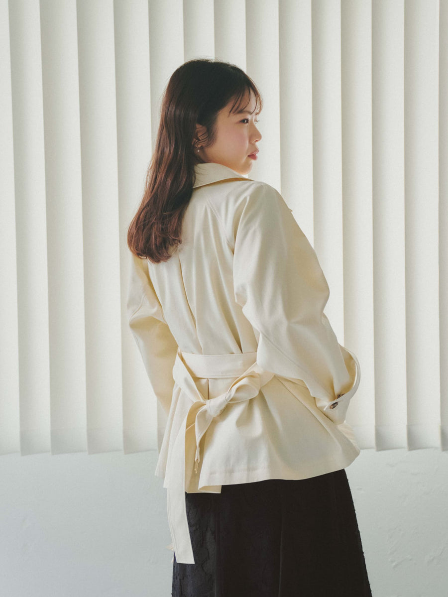 バックタックミドルトレンチコート　[通常]