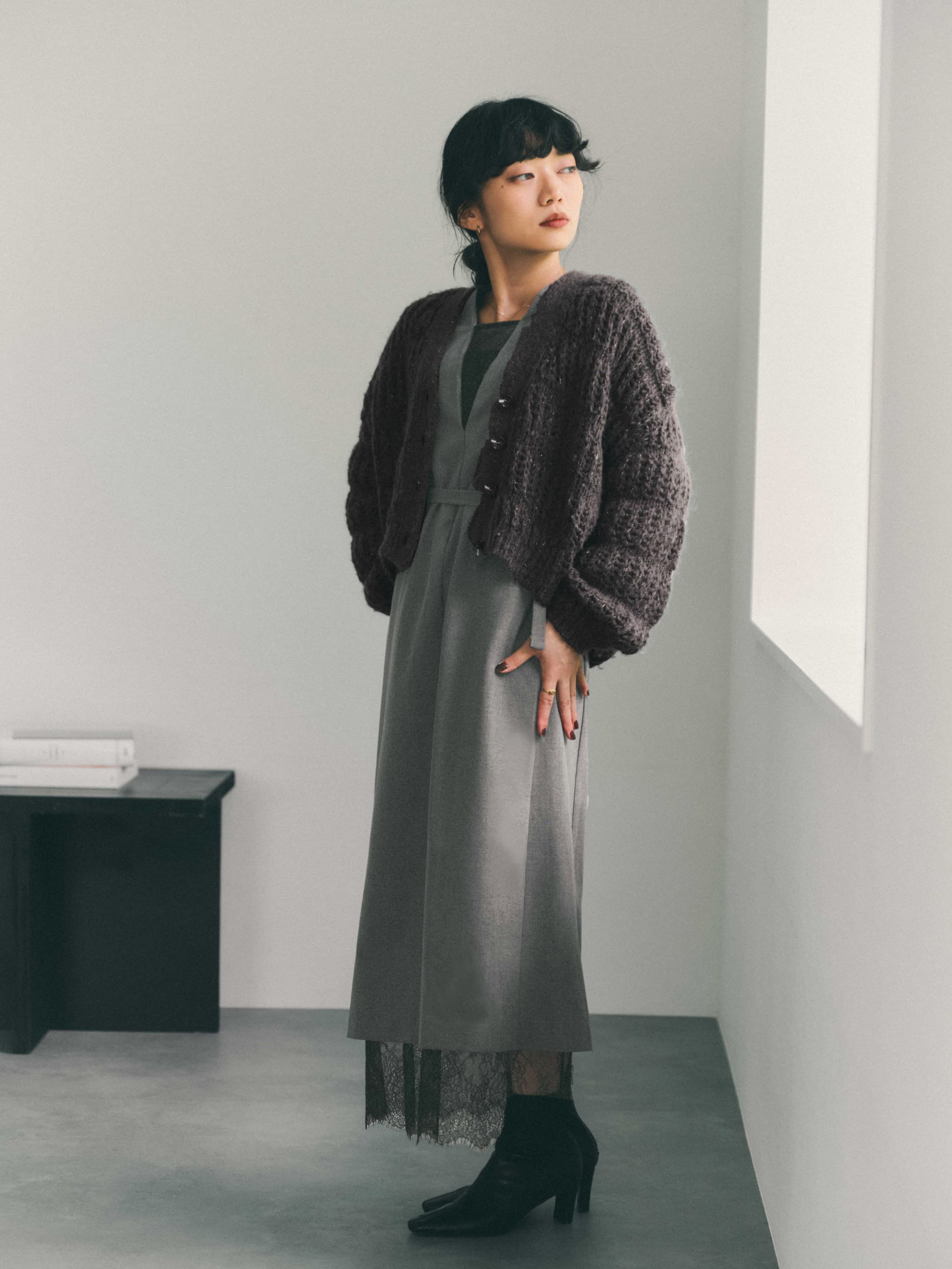 レースドッキングキャミセットワンピース | 小柄・低身長女性向け