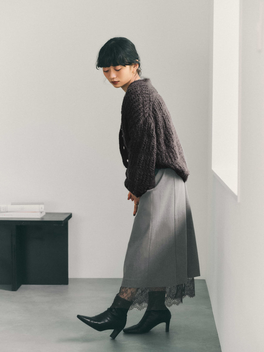 ラメミックスローゲージカーディガン　[通常]