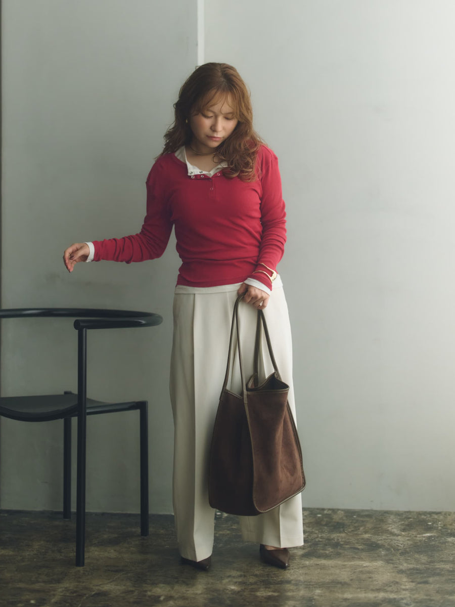 コットンシルクヘンリートップス　[通常]