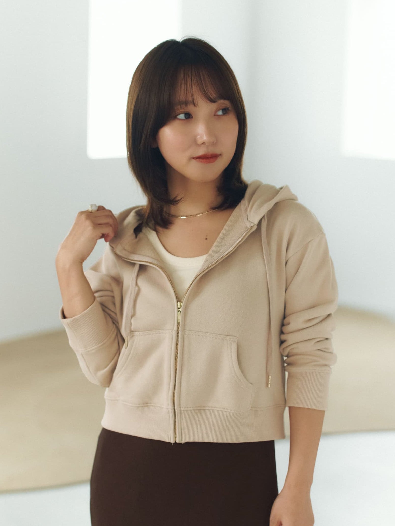 ジップアップちびパーカー | 小柄・低身長女性向けファッション通販