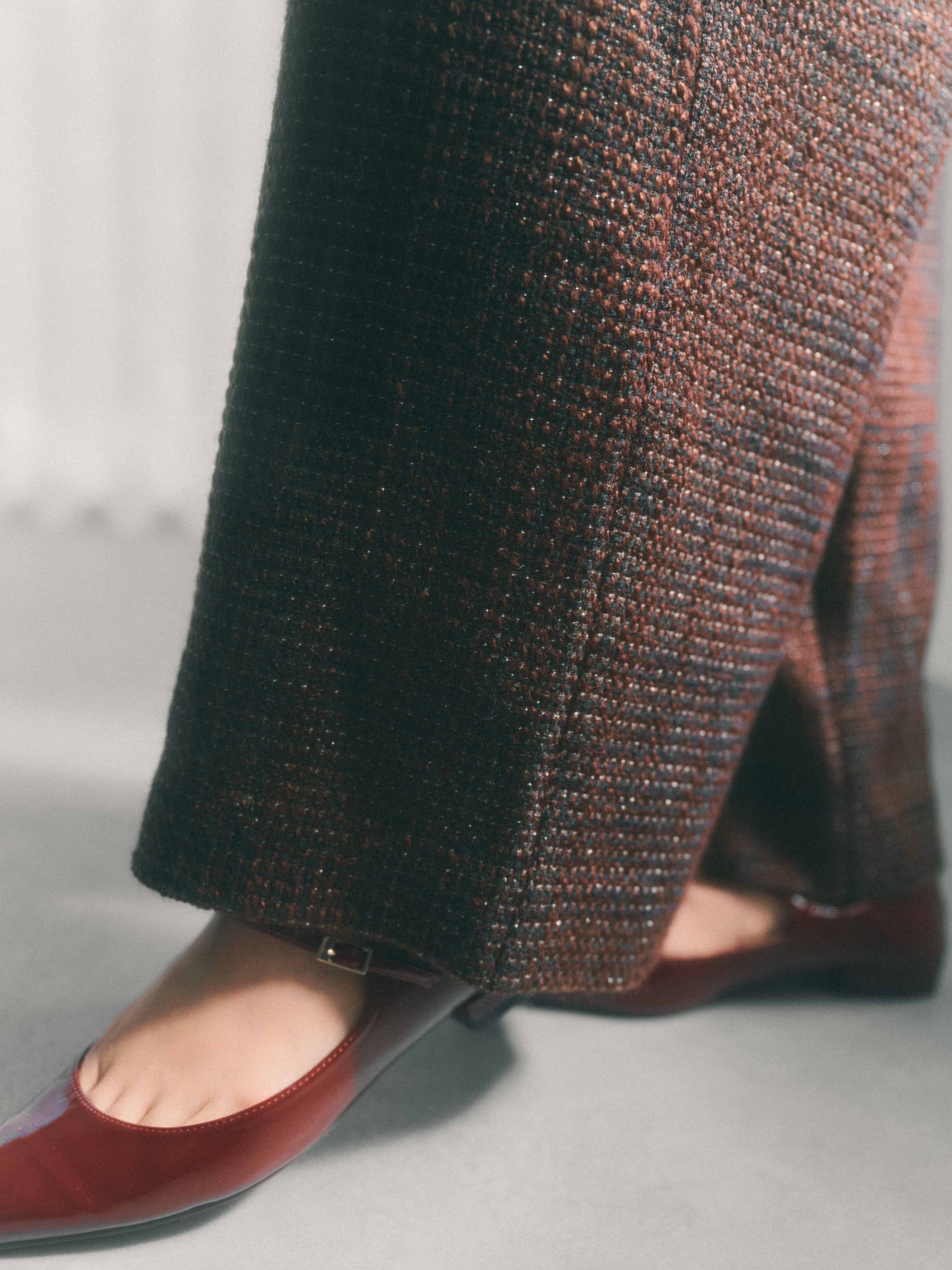 ラメミックスツイードサロペット | 小柄・低身長女性向けファッション