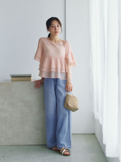 COHINA DENIM フレアワイド-short & regular　[通常]