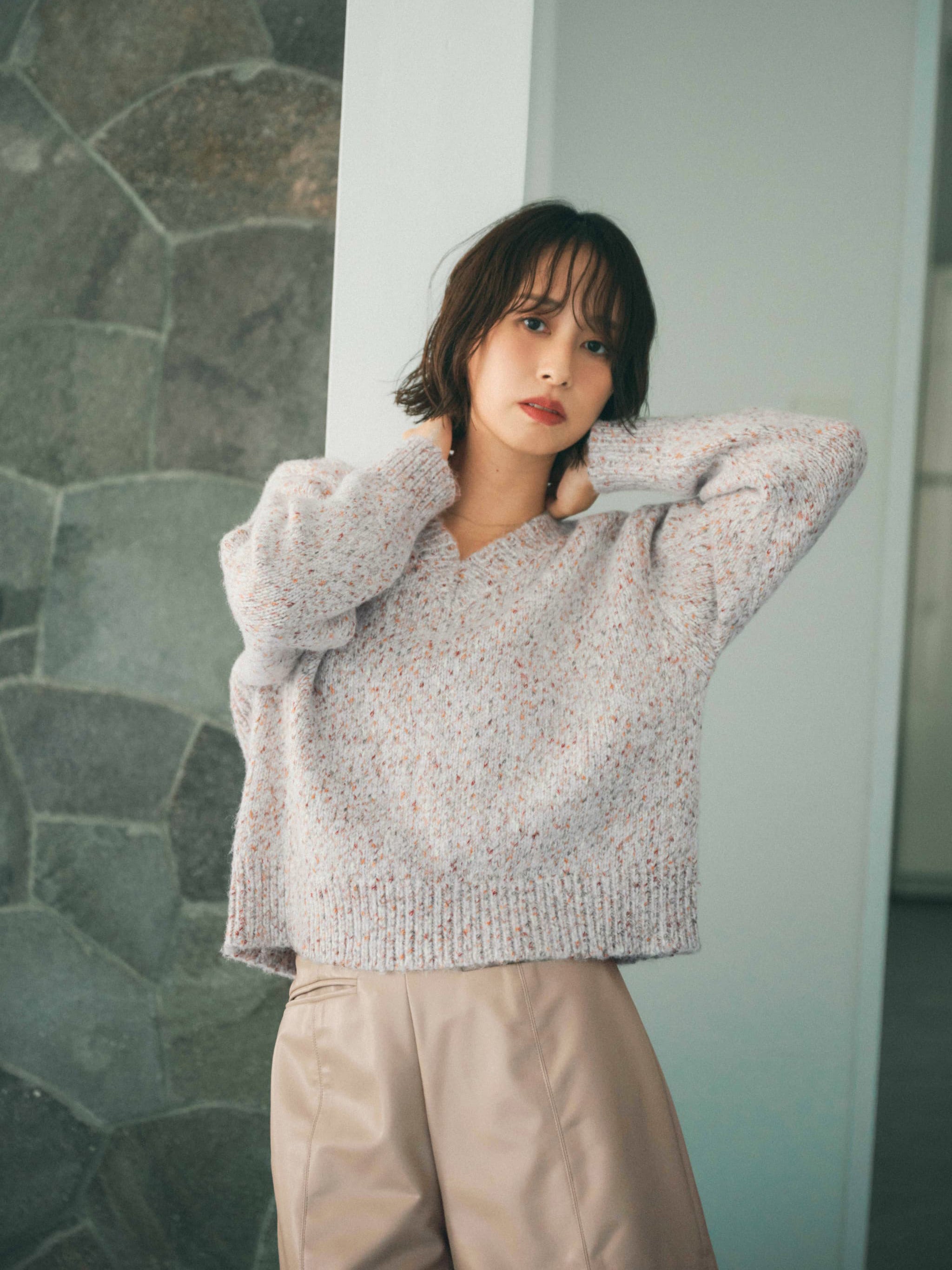 ゆ*こ様 cohina エストラータ ヴィンテージライクミックスヤーンニット ヴィンテージライクミックスヤーンニット | 小柄・低身長女性向け