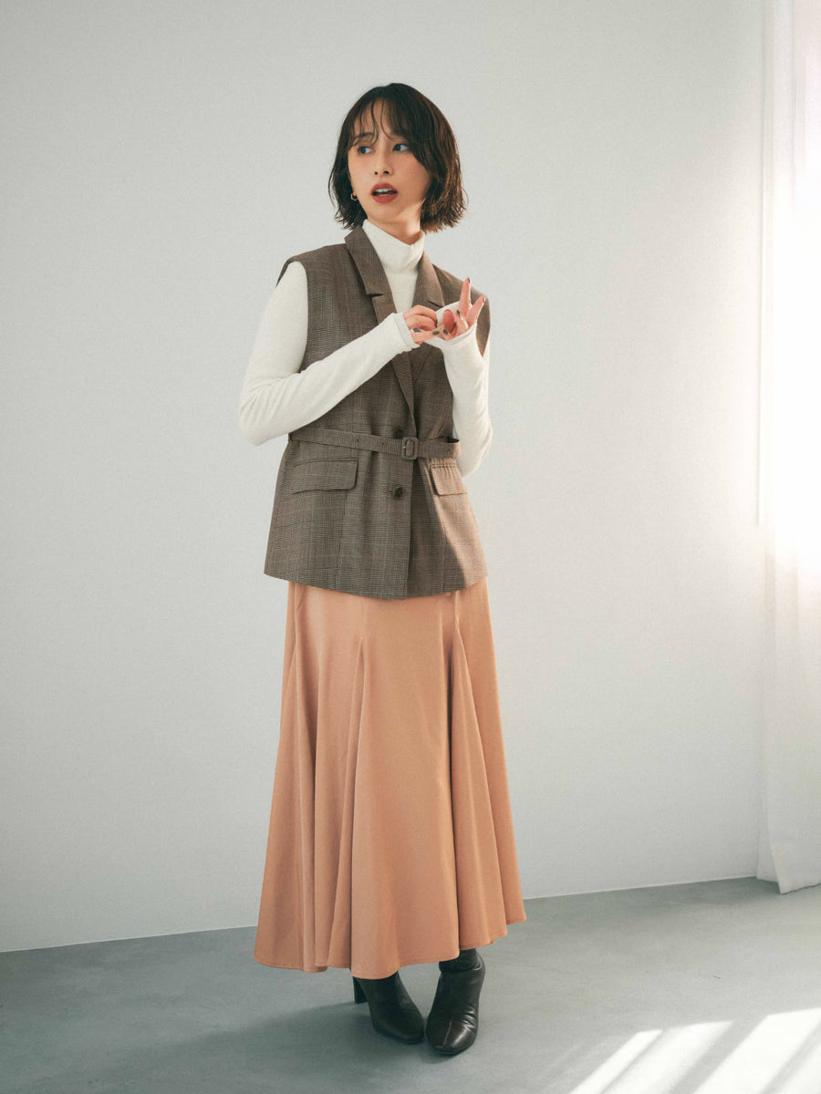 グロッシーボリュームフレアスカート　[通常]