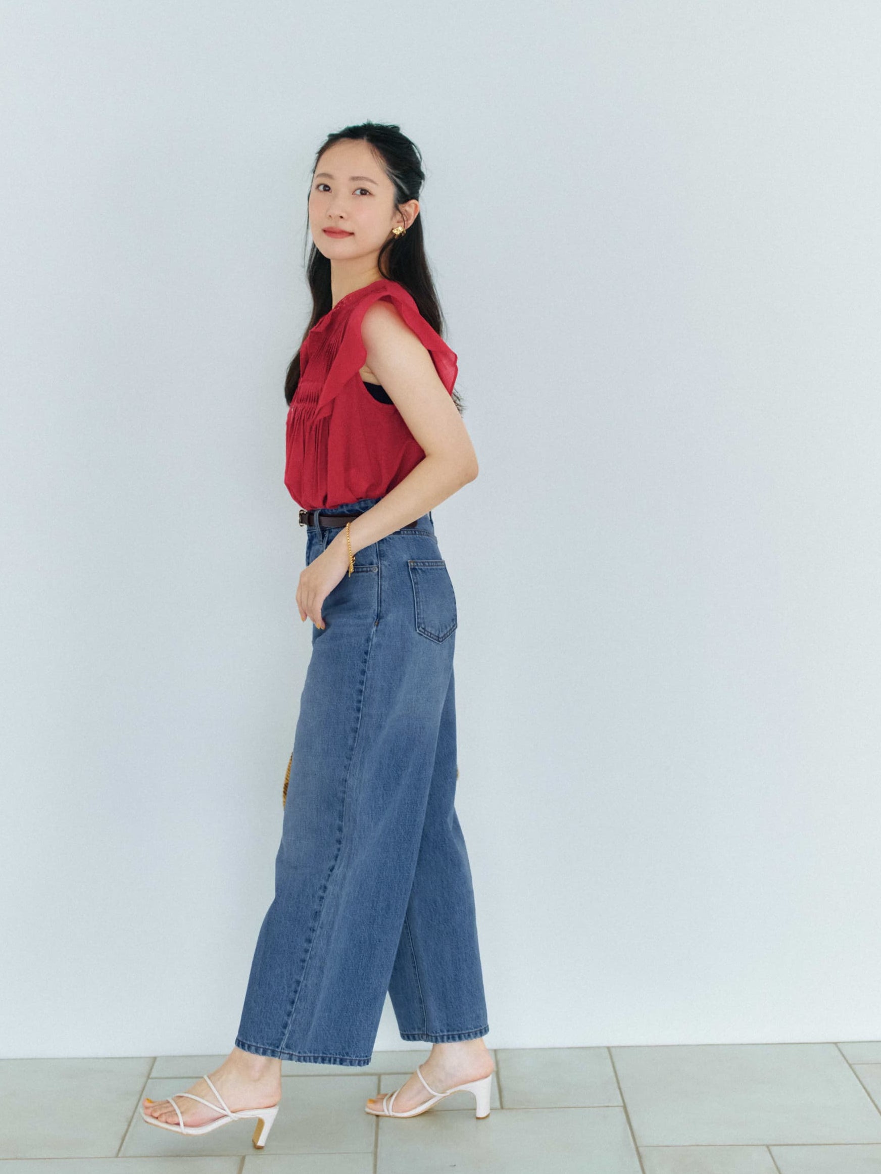 ☆新品未使用タグ付き☆COHINA【KAIHARA】カーブデニム short S ☆新品