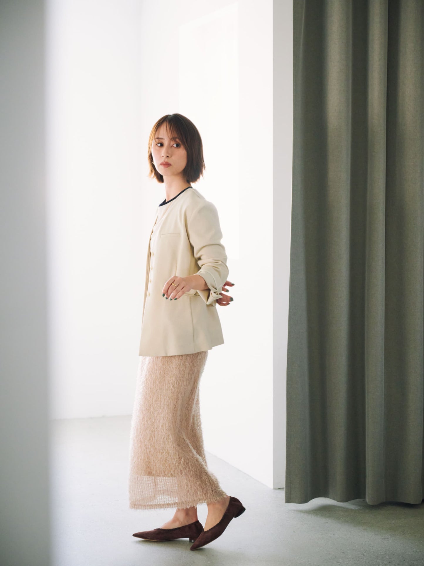 フェザーチュールタイトスカート　[通常]