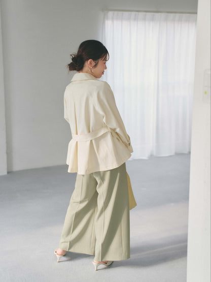 バックタックミドルトレンチコート　[通常]