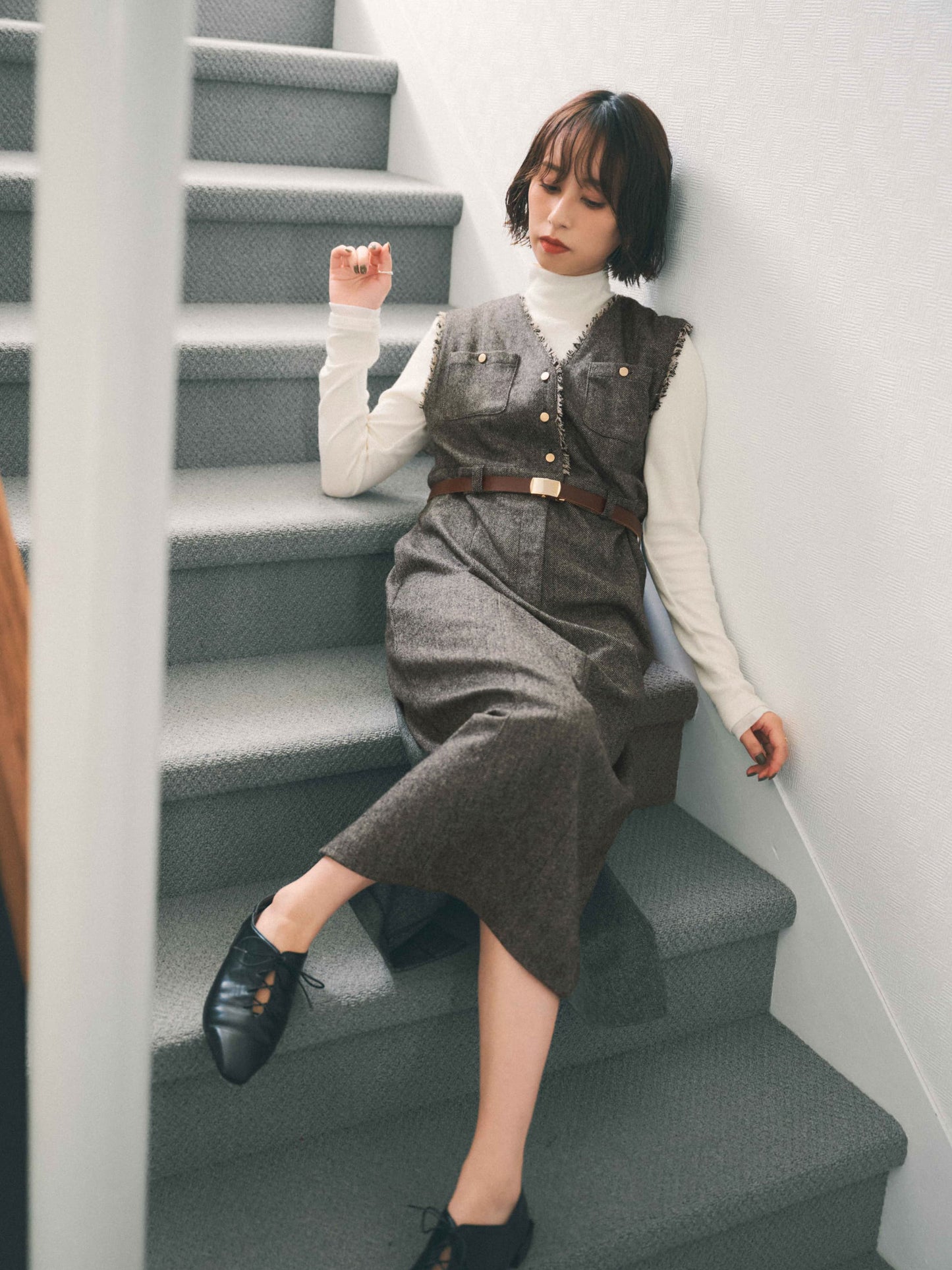 154cm | B:78 W:61 H:86 股下:67 | regular着用