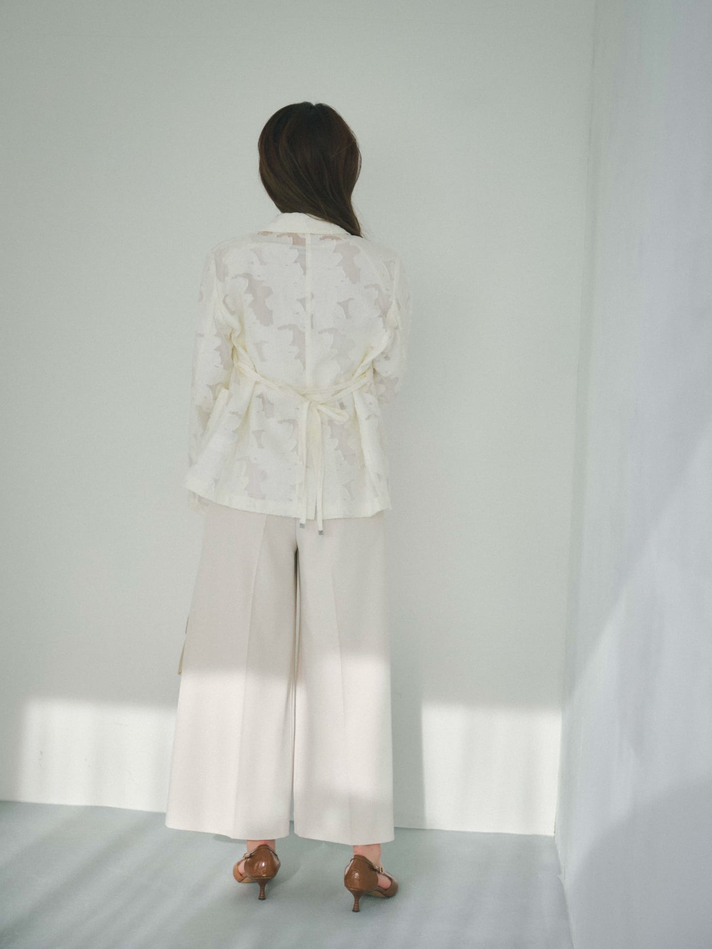 とろみツータックワイドパンツ-short & regular　[通常]