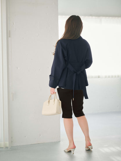 バックタックミドルトレンチコート　[通常]