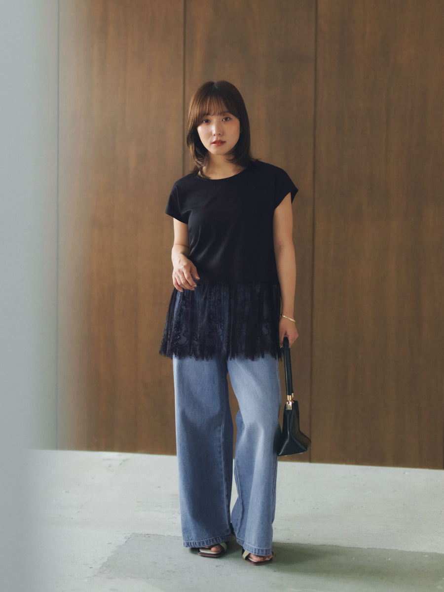 COHINA DENIM フレアワイド-short & regular　[通常]