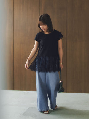 COHINA DENIM フレアワイド-short & regular　[通常]
