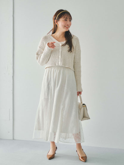 スラブミックススパンコールカーディガン　[通常]