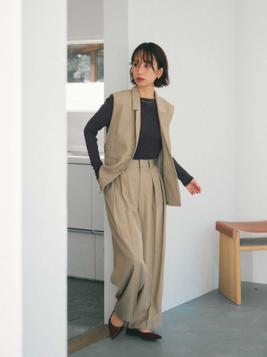 ウールツイルシングルテーラードジレ　[通常]