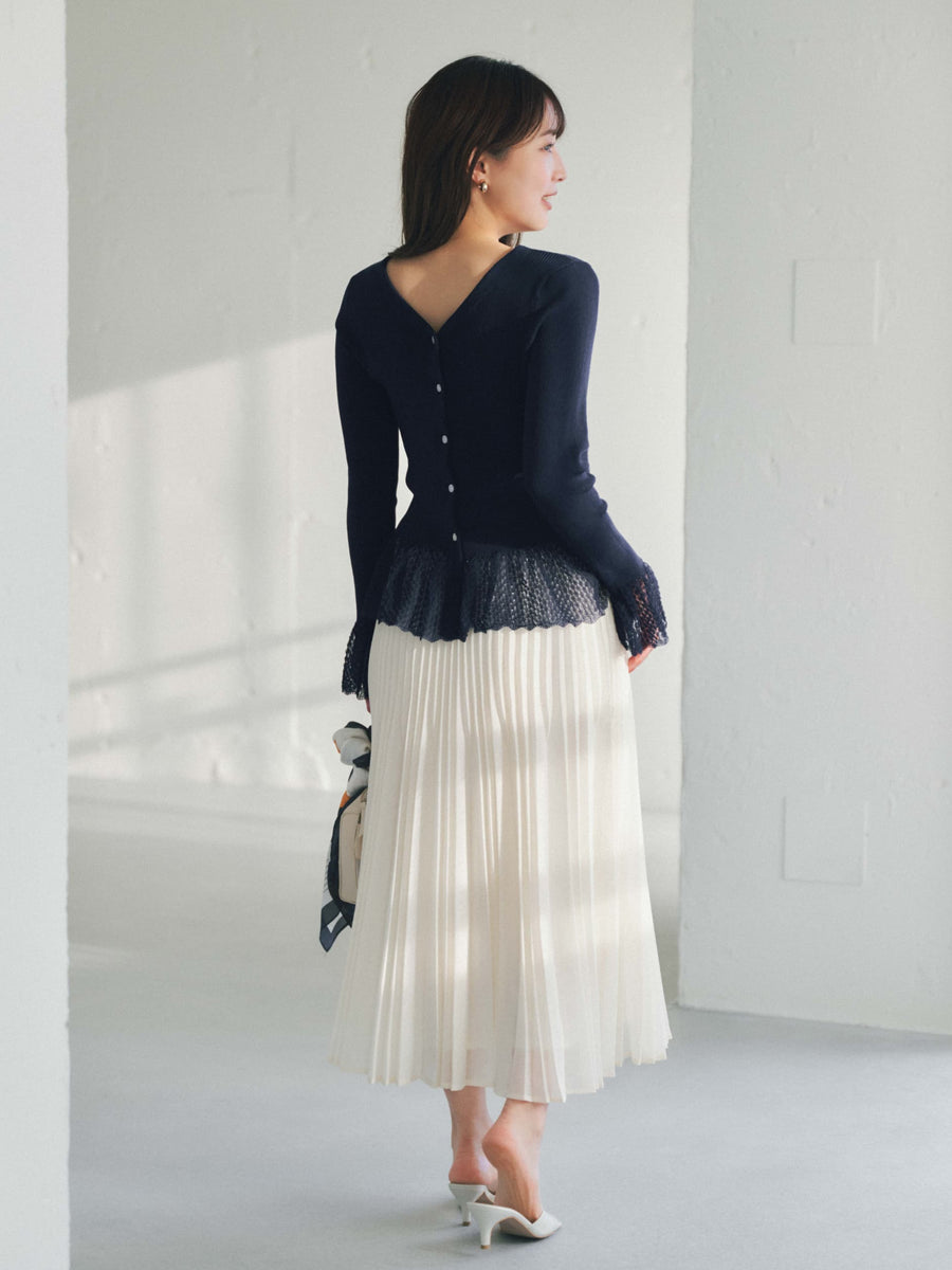 2wayレースぺプラムトップス　[通常]