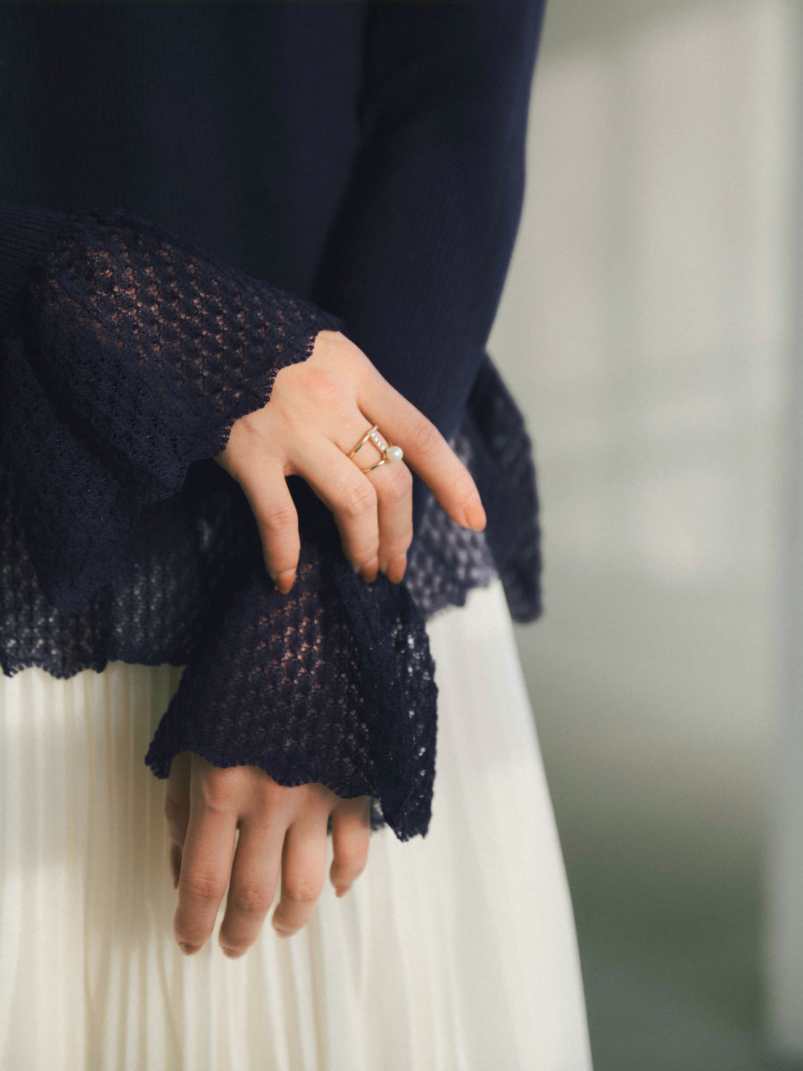 2wayレースぺプラムトップス　[通常]