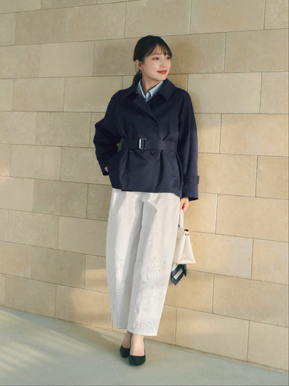 バックタックミドルトレンチコート　[通常]