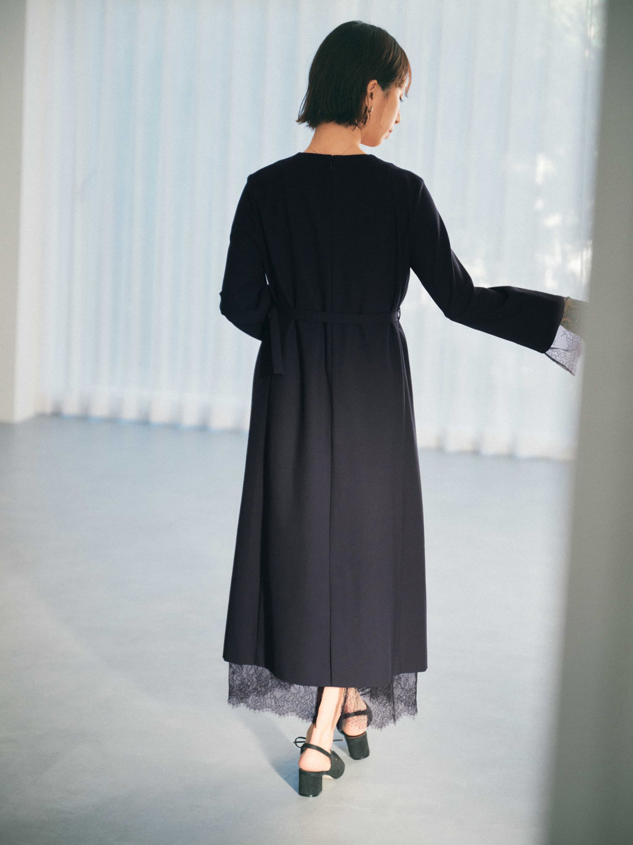 レースドッキングキャミセットワンピース | 小柄・低身長女性向け