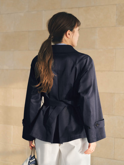 バックタックミドルトレンチコート　[通常]