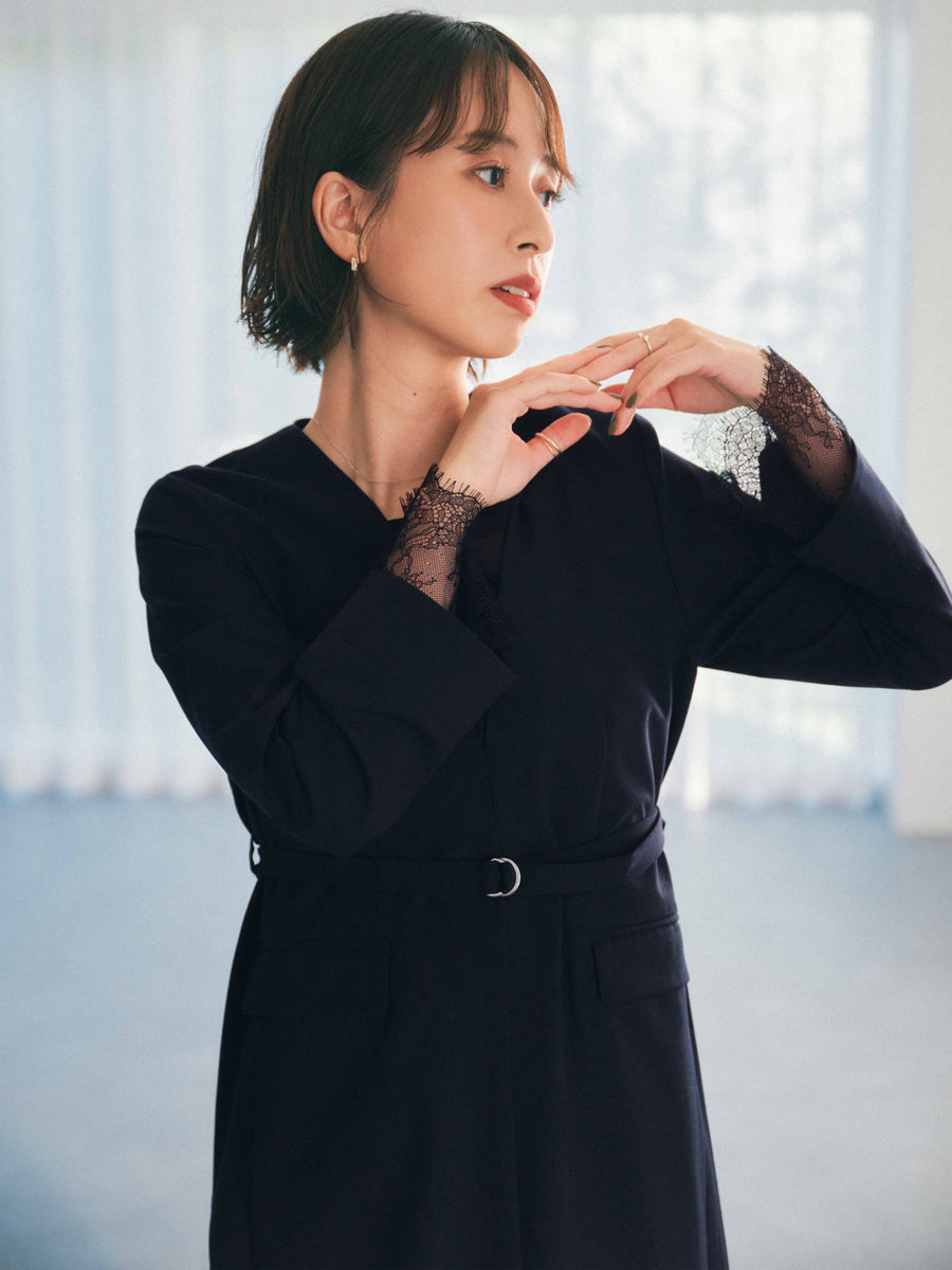 レースドッキングキャミセットワンピース　[通常]