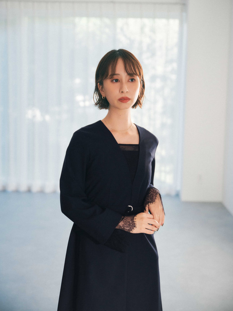 レースドッキングキャミセットワンピース　[通常]