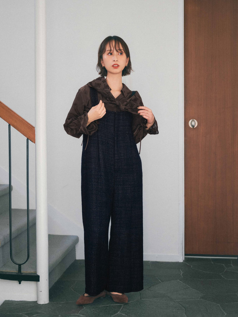 ラメミックスツイードサロペット　[通常]