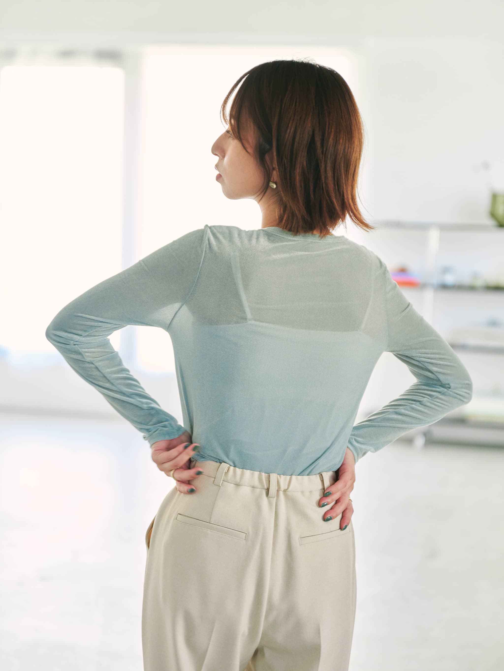 シアートリコットベロアロンT | 小柄・低身長女性向けファッション通販