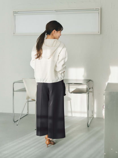 とろみツータックワイドパンツ-short & regular　[通常]