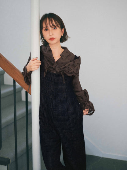 ラメミックスツイードサロペット　[通常]