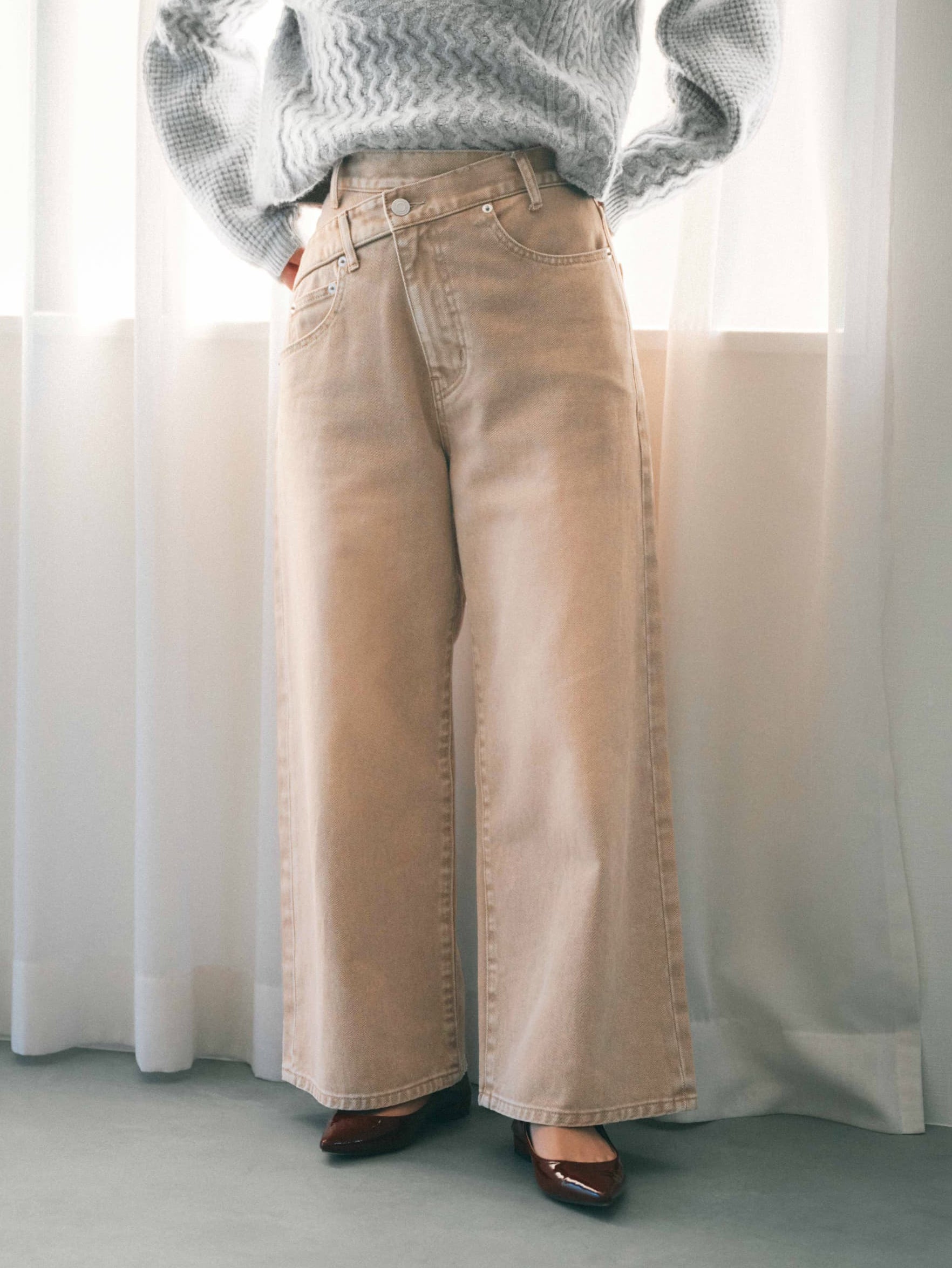 アシメフロントデニム　COHINA エストラータ　レギュラー（XS） アシメフロントデニム-short & regular | 小柄・低身長女性向け