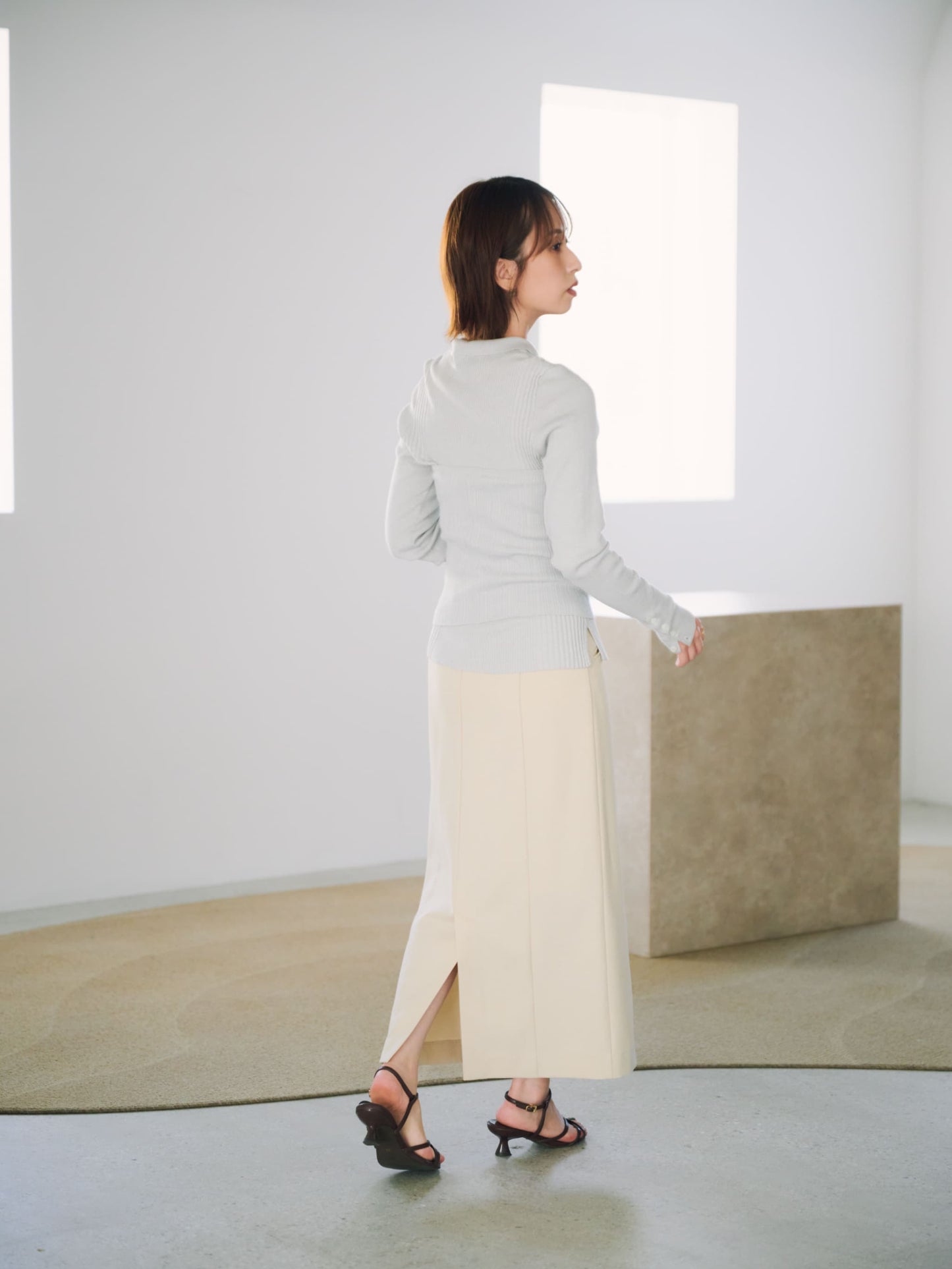 ナローベルトポケットデザインスカート　[通常]