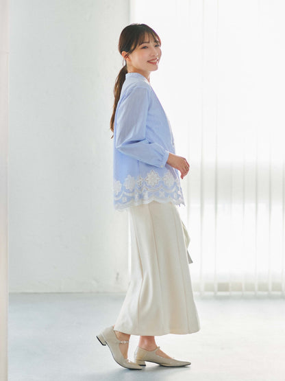 カットワークヘムブラウス　[通常]