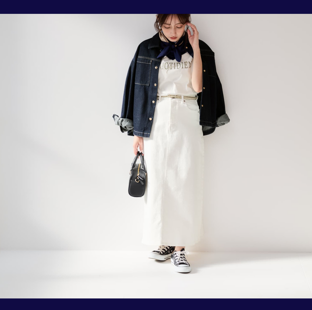 COHINA×SOMETHING Back-Tuck Denim Skirt ＆ Baker Straight Denim