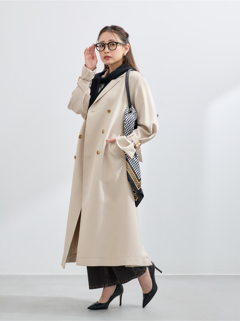 COHINA PRIMARY vol.2 Basic Fluid Trench Coat Autumn
