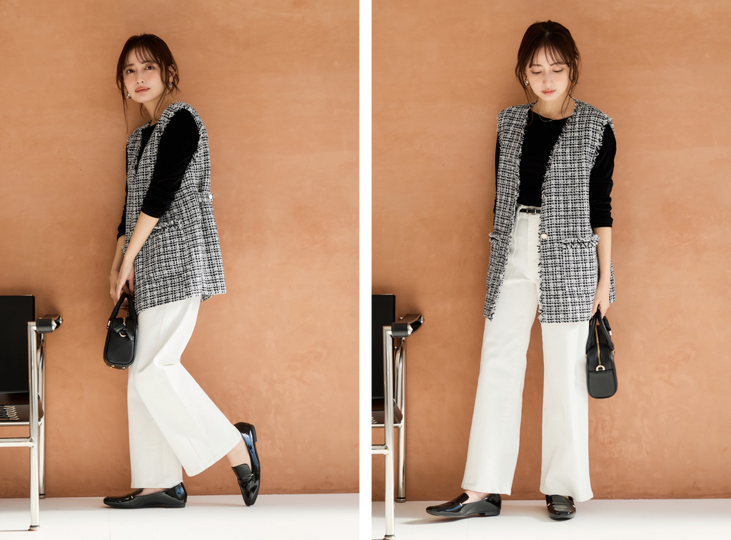 COHINA×SOMETHING Back-Tuck Denim Skirt & Baker Straight Denim COHINA×SOMETHING Back-Tuck Denim Skirt & Baker Straight Denim