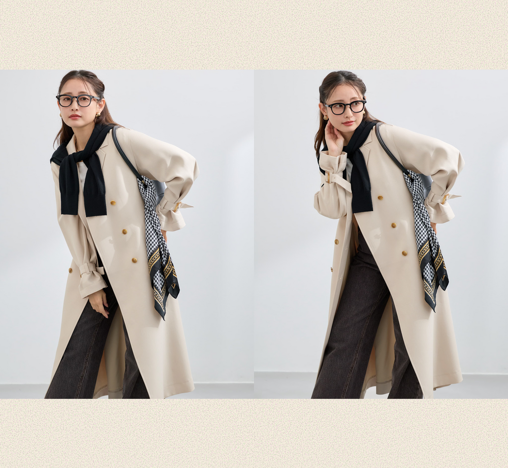 COHINA PRIMARY vol.2 Basic Fluid Trench Coat Autumn