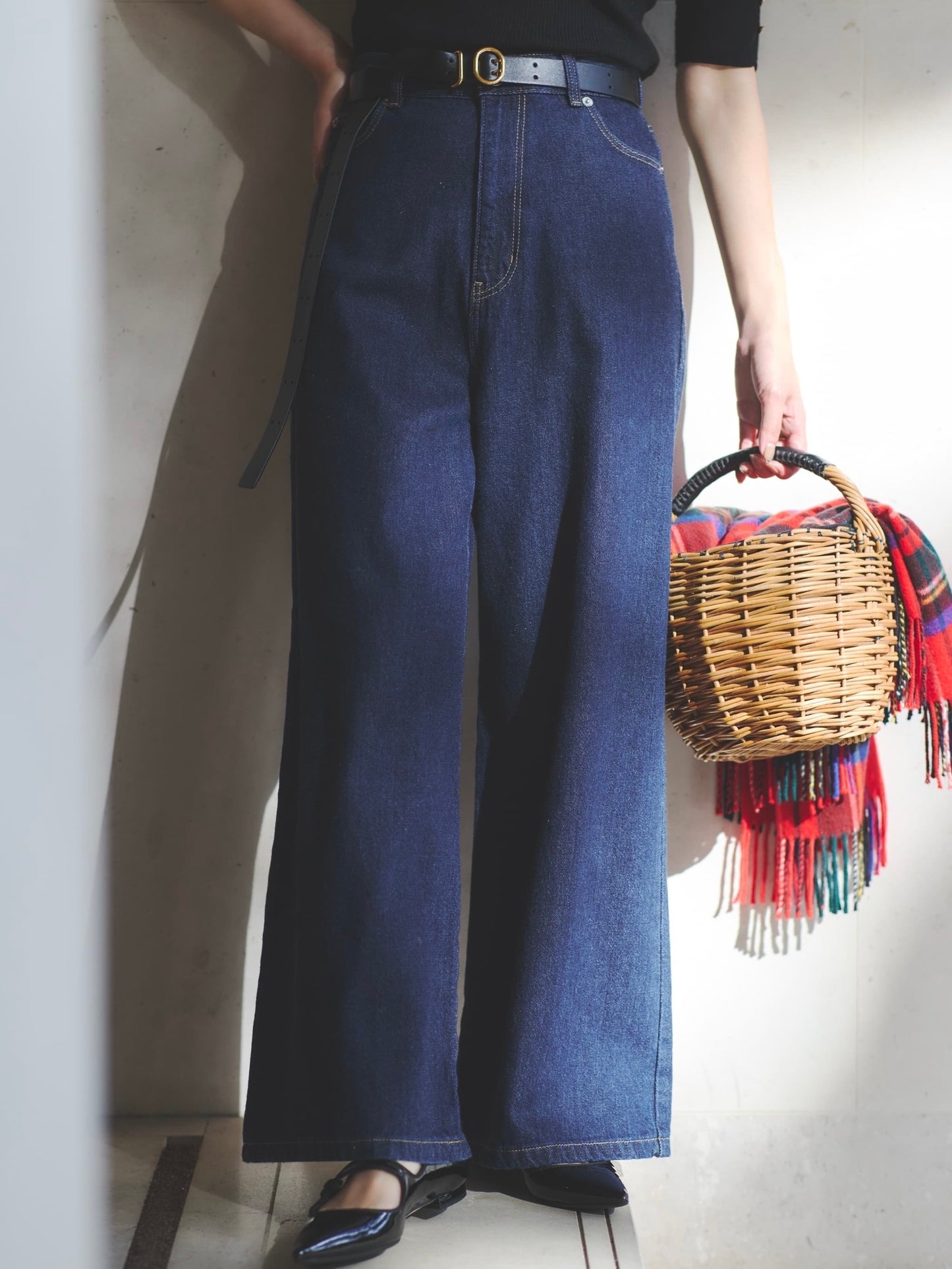 ＜CLASSY.掲載＞KUROKI DENIM フレアワイド-short & regular　[通常]