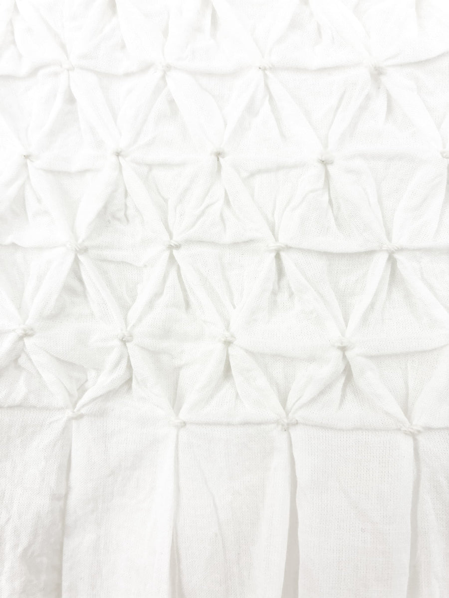 【手洗い可】【Made in India】スモッキングデザインワンピース-short & regular　[通常]