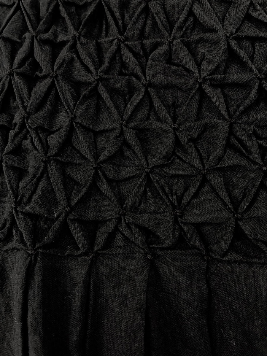 【手洗い可】【Made in India】スモッキングデザインワンピース-short & regular　[通常]