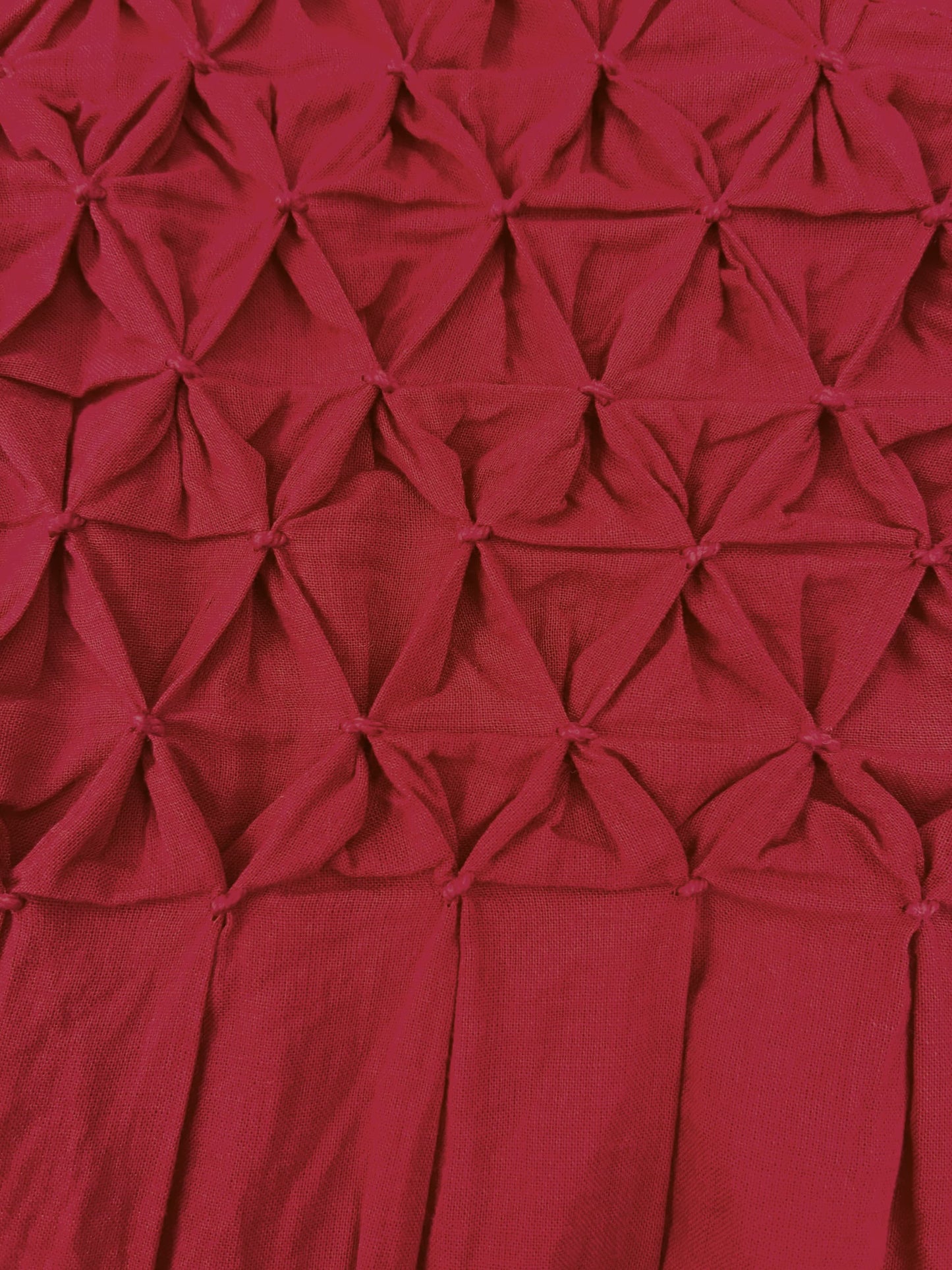 【手洗い可】【Made in India】スモッキングデザインワンピース-short & regular　[通常]