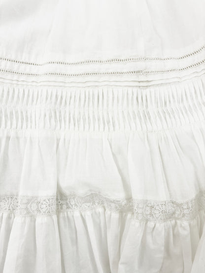 【手洗い可】【Made in India】ピンタックティアードスカート-short & regular　[通常]