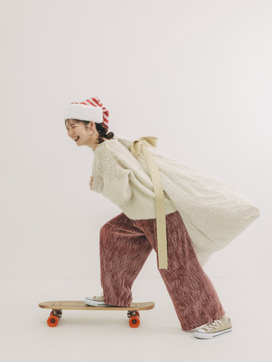 【YUNA SANTA】トウィンクルベロアパンツ-short & regular　[通常]