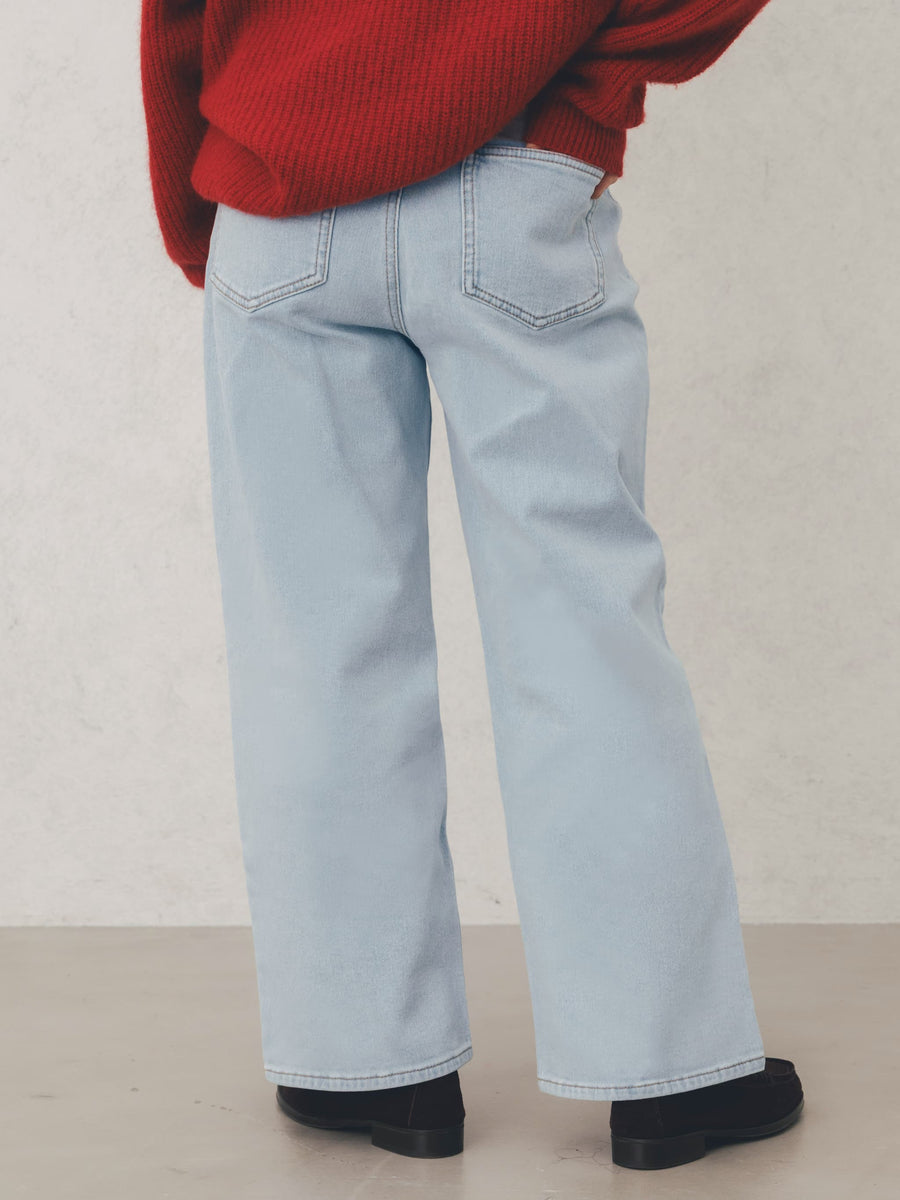 ウォームセミワイドストレートデニム-short & regular　[通常]