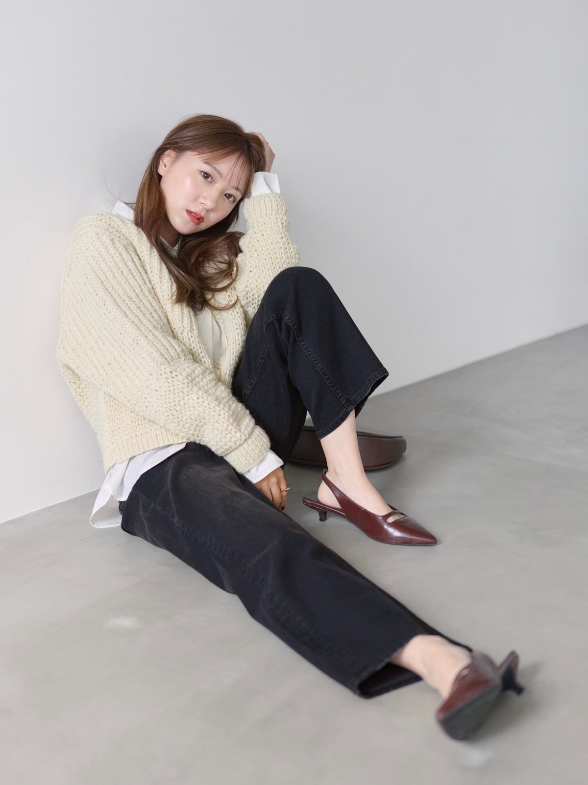 【NEPAL HAND KNIT】パターンミックスカーディガン　[通常]