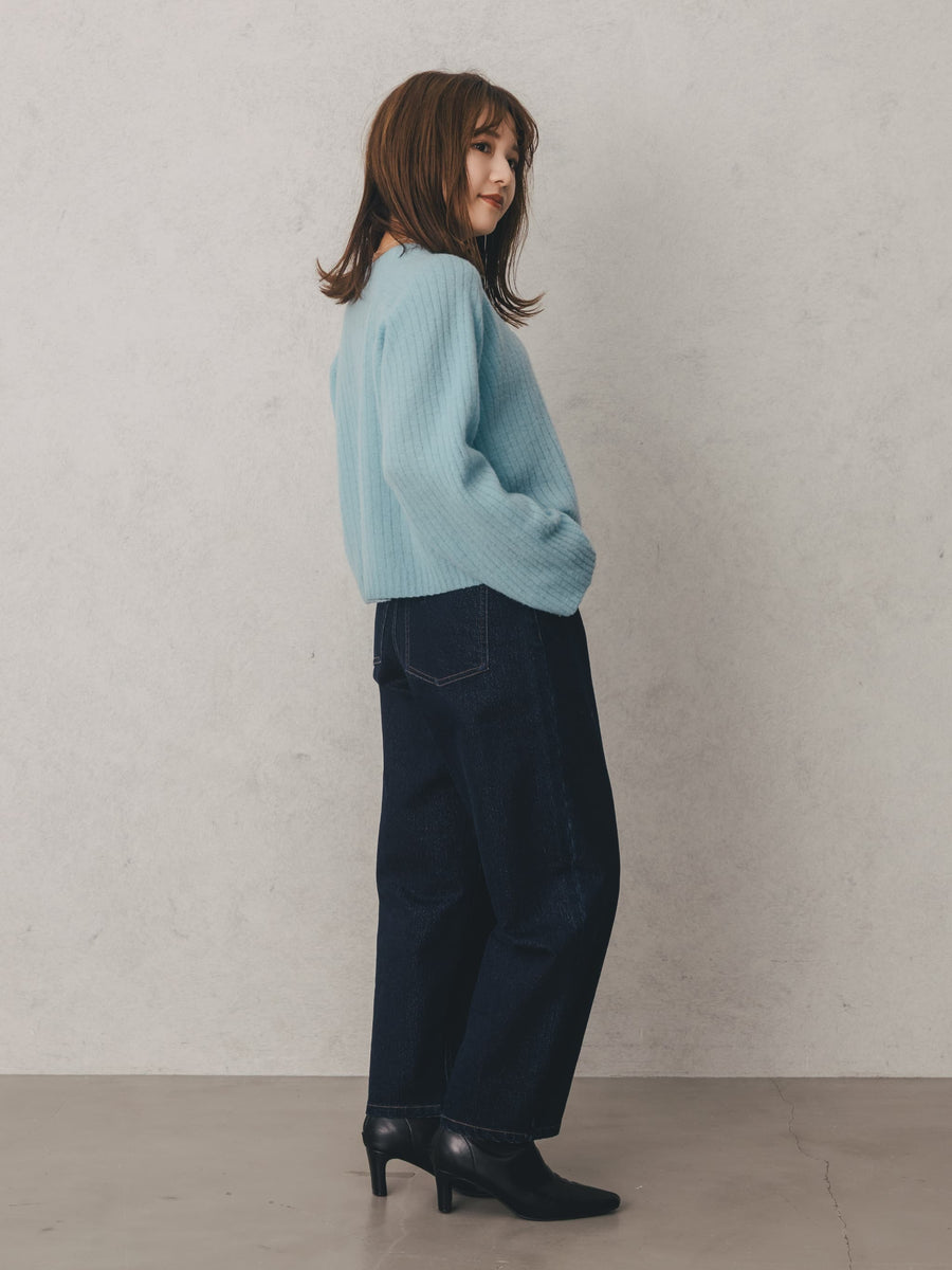 ラメコクーンデニムパンツ-short & regular　[通常]